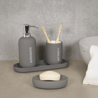 Saboneteira Cinza Cerâmica Remix Sensea