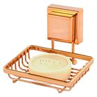 Saboneteira Cobre Rose Gold Aço Piatina Fixação Ventosa