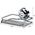 Saboneteira Com Ventosa Porta Sabonete Banheiro Luxo - Cromado