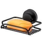 Saboneteira Com Ventosa Preto Fosco Future