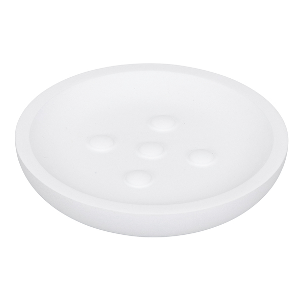 Saboneteira de Bancada para Banheiro Resina Branca Color Sensea