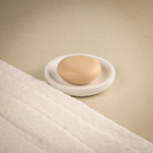 Saboneteira de Bancada para Banheiro Resina Branca Color Sensea