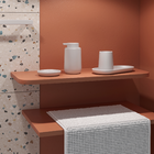 Saboneteira de Bancada para Banheiro Resina Branca Color Sensea