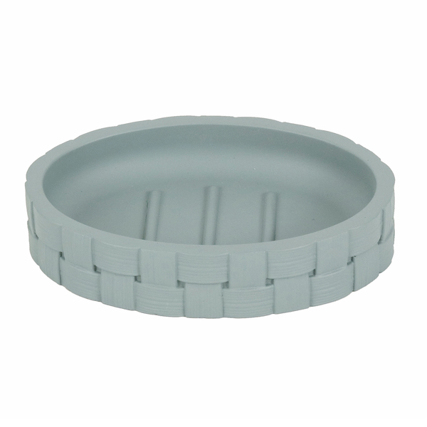 Saboneteira de Bancada Cerâmica Oval Verde Sálvia 12,5cmX8,7cm Oikos