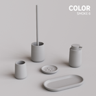 Saboneteira de Bancada para Banheiro Resina Cinza Color Sensea