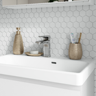 Saboneteira de Bancada para Banheiro Cerâmica Dourada Queen Sensea