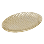 Saboneteira de Bancada para Banheiro Cerâmica Dourada Queen Sensea