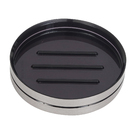 Saboneteira de Bancada em Plástico Redonda Prata Street Sensea