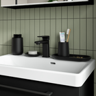 Saboneteira de Bancada para Banheiro Resina Preta Color Sensea