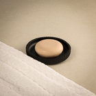 Saboneteira de Bancada para Banheiro Resina Preta Glamour Sensea