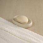 Saboneteira de Bancada Resina Oval Off White 8,2cmx2,8cm Oikos