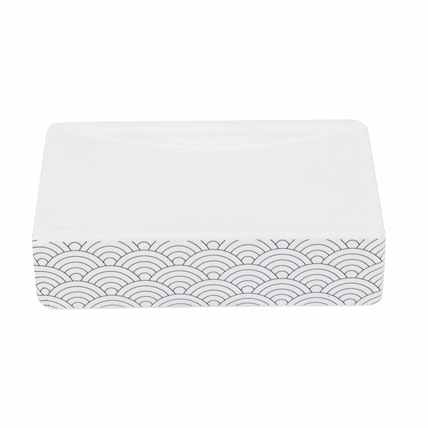 Saboneteira de Bancada em Cerâmica Retangular Branco Okino Sensea