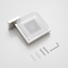 Saboneteira de Parede Banheiro Aço Inox Vidro