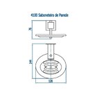 Saboneteira De Parede Em Metal Banheiro Bella 220 Fani Cromado