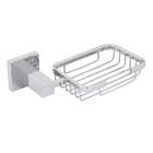 Saboneteira de Parede para Banheiro Metal Cromada Square Stoc