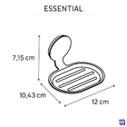 Saboneteira de Parede Oval Aço Inox Essential Cromada Sensea