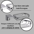 Saboneteira De Parede Para Banheiro Inox Cromado Linha Infini