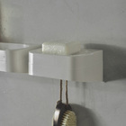 Saboneteira de Parede para Banheiro Plástico Bege Eleve OU