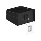 Saboneteira de Parede para Banheiro Plástico Preto Eleve OU