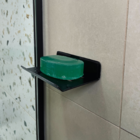 Saboneteira De Parede Para Banheiro Preta Line Autoadesiva