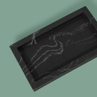 Saboneteira de Pia para Banheiro Pedra Preto Marmorizado Oikos