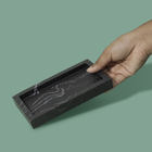 Saboneteira de Pia para Banheiro Pedra Preto Marmorizado Oikos