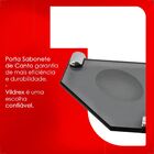 Saboneteira De Vidro Vildrex De Canto Com Suporte Fume S89