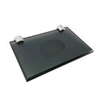 Saboneteira De Vidro Vildrex Retangular Com Suporte Fume S91