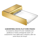 Saboneteira Docol Flat 1013843 Ouro Polido