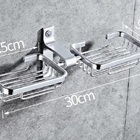 Saboneteira Dupla Aluminio Escovado Suporte Banheiro Luxo