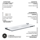 Saboneteira Dupla Suporte Vidro Para Banheiro Kit 2 Peças Fen