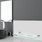Saboneteira Dupla Suporte Vidro Para Banheiro Metal Alto Bril