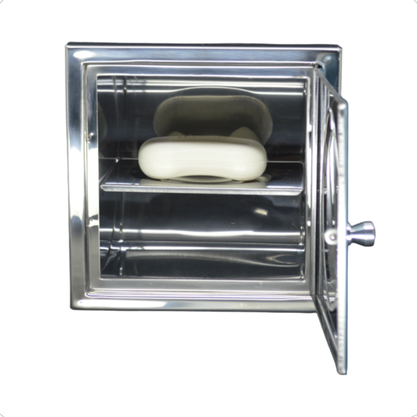 Saboneteira Embutida Inox Com Porta E Bandeja Bellenoxx