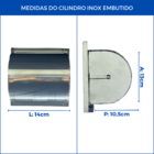 Saboneteira Embutida Inox Com Porta E Bandeja Bellenoxx