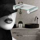 Saboneteira Inox Patmos Prata Escovado Acetinado