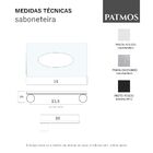 Saboneteira Inox Patmos Prata Escovado Acetinado