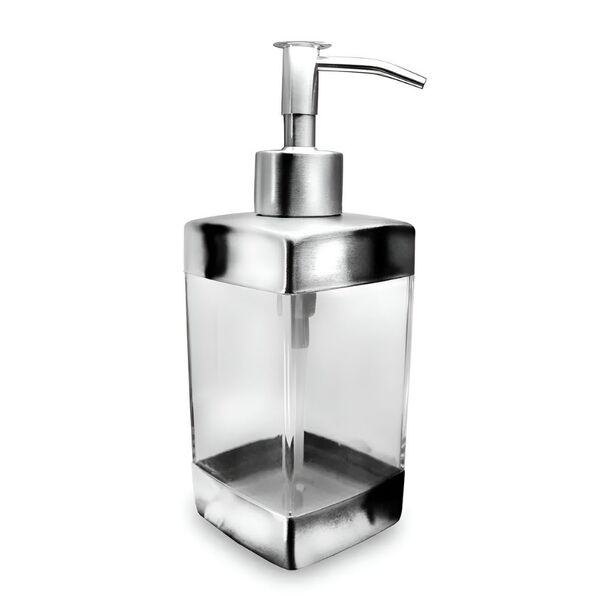 Saboneteira Liquida Inox e acrilico 300 Ml