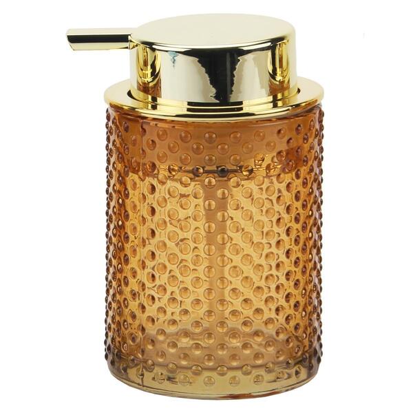 Saboneteira Líquida Vidro Âmbar Dourado Luxo 260ml