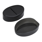 Saboneteira Oval Preto Plástico Bulky Coza