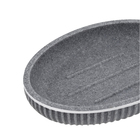 Saboneteira para Bancada Oval Plástico Cinza Banheiro Oikos