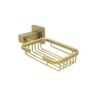 Saboneteira Para Banheiro Cesto Metal Quadrado Gold Fosco