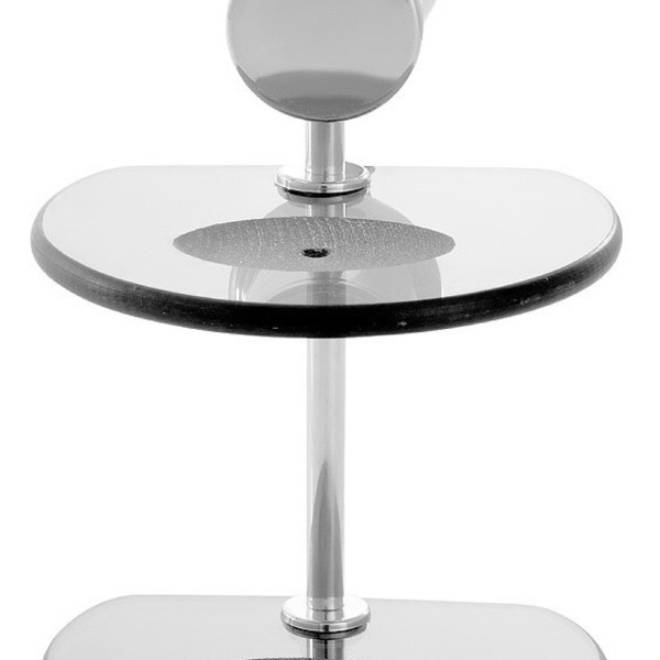 Saboneteira Para Banheiro Dupla Luxo Em Vidro Fumê