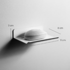 Saboneteira Para Banheiro Line Branco Parafuso