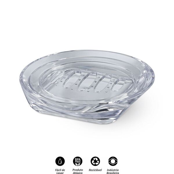 Saboneteira Para Banheiro Premium Uz524 Uz Utilidades - Trans