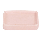 Saboneteira para Banheiro Retangular Cerâmica Rosa Espressione