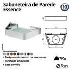 Saboneteira Parede Essence Grafite Escovado Fani