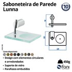 Saboneteira Parede Lunna Grafite Escovado Fani