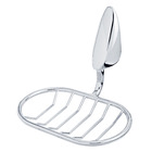 Saboneteira Parede Metal Oval Atacama Prata