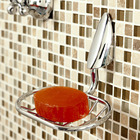 Saboneteira Parede Metal Oval Atacama Prata