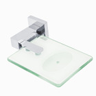 Saboneteira Parede Metal Retangular Athena Prata